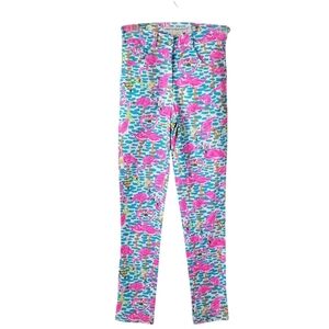 Gretchen Scott Flamingo Print Chino Pants Size XXS Shrimp Colorful